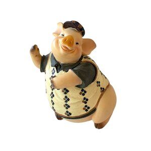 Vintage Golf Pig Figurine
